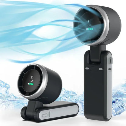 Portable Mini Handheld Fan Multi-functional Foldable Fan USB Rechargeable Mini Turbine Fan Mini Table Fan