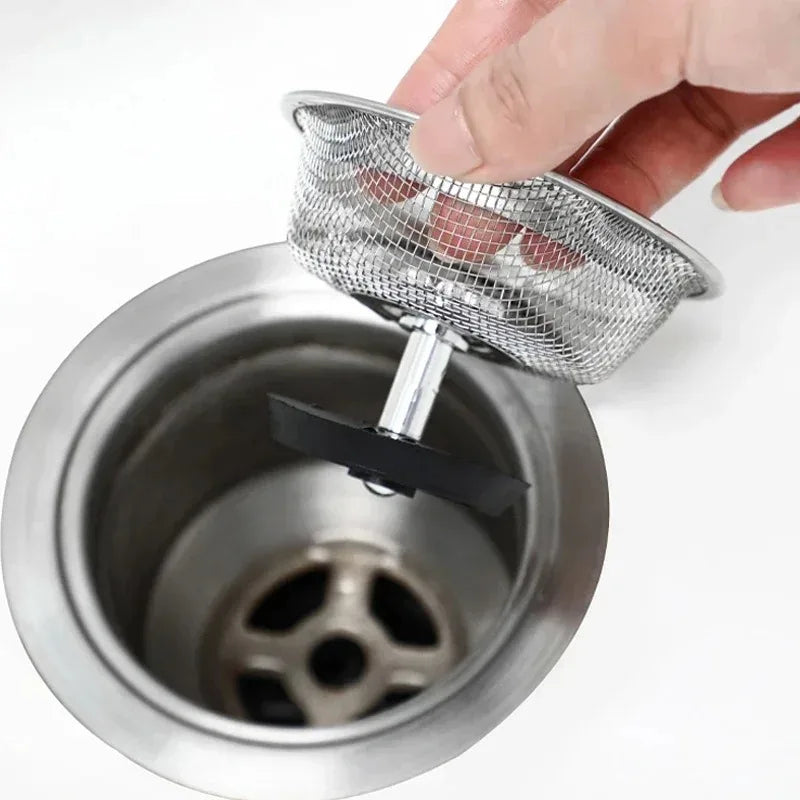 Kitchen Sink Stainless Steel Filter Sewer Mesh Strainers Disposable Sink Filter Mesh Bags Bathroom Floor Drain Hair Waste Filter