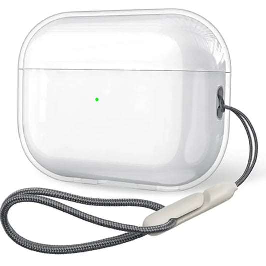 Transparente, weiche TPU-Kopfhörerhülle mit Trageschlaufe für AirPods Pro 2, 3 (2. Generation), AirPods 4, 3, 1 (3. Generation, 2024) – Zubehör