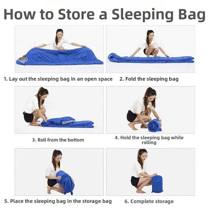 Hooded Envelope Sleeping Bag Ultralight Anti-dirty Camping Sleeping Sack Windproof Anti-splash Water Single Sleeping Bags Men
