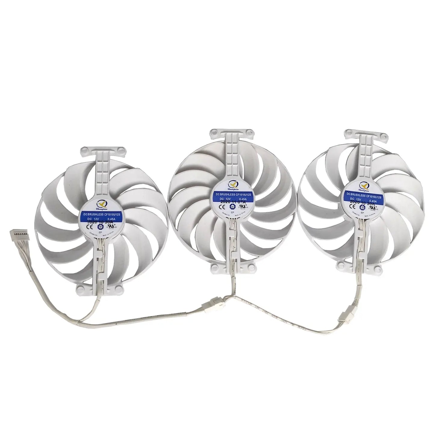 NEW 95MM 7PIN CF1010U12S RTX3070 GPU Fan，For ASUS ROG Strix RTX3090 3080TI 3080 3070TI 3070 White Graphics card cooling fan