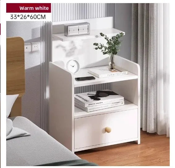 Room Household Home Modern Minimalist Bedside Table Nightstand Small Bedroom Storage Drawer Compact Bedside Cabinet Furniture