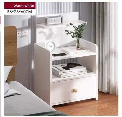 Room Household Home Modern Minimalist Bedside Table Nightstand Small Bedroom Storage Drawer Compact Bedside Cabinet Furniture
