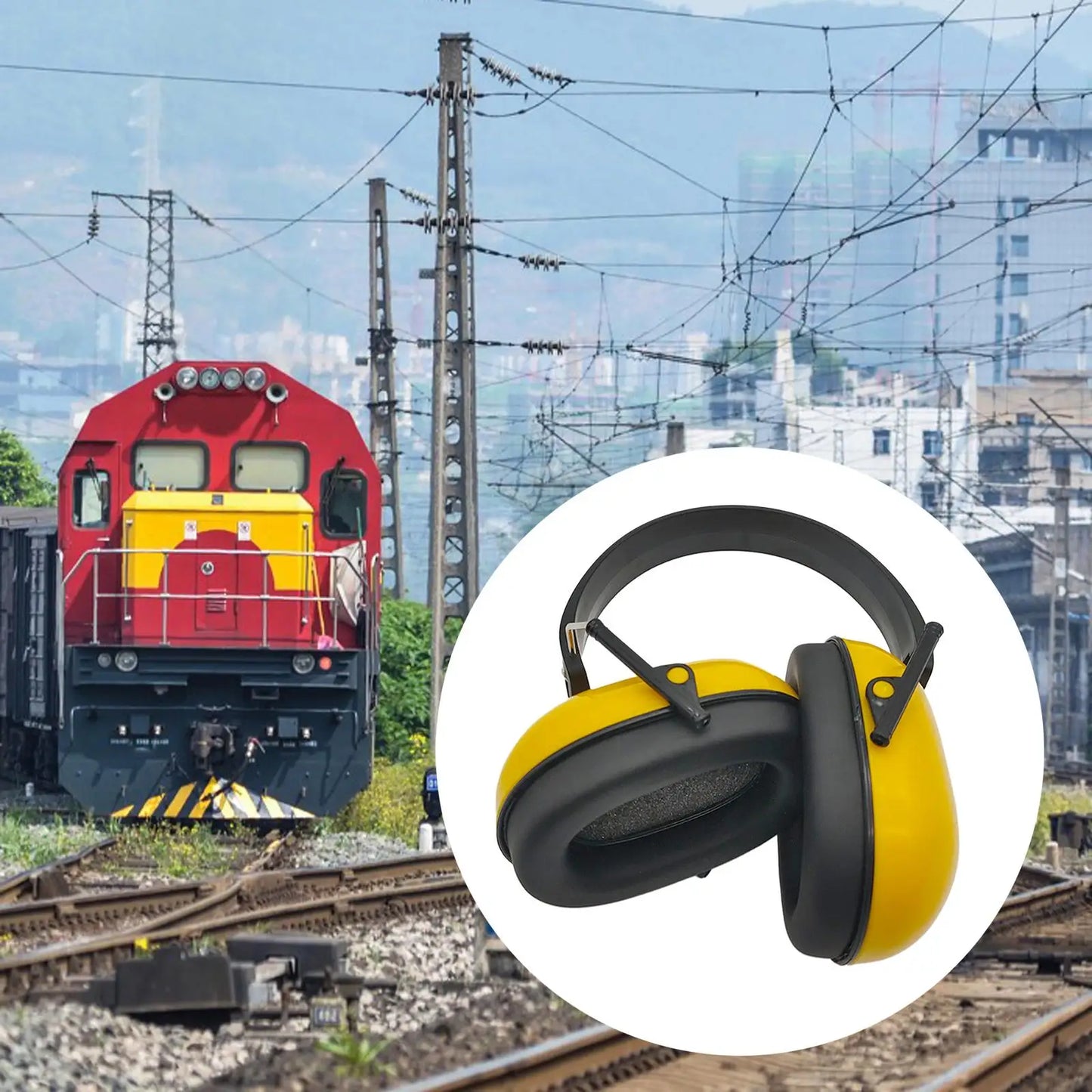 Ear Muffs Hearing Protection Noise Cancelling Headphones Foldable Earplugs Ear Defenders for Loud Airports Racing woodworking