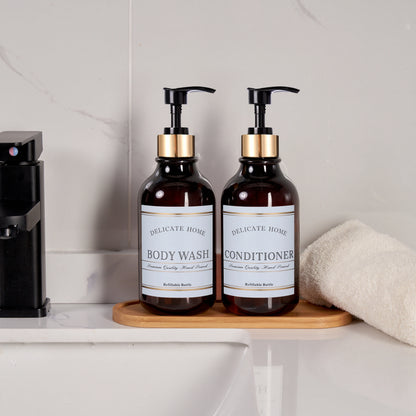 Soap Dispenser with Pump and Labels Dish Soap Dispenser for Kitchen Sink Countertop Decoration Refill Hand Wash Bottle