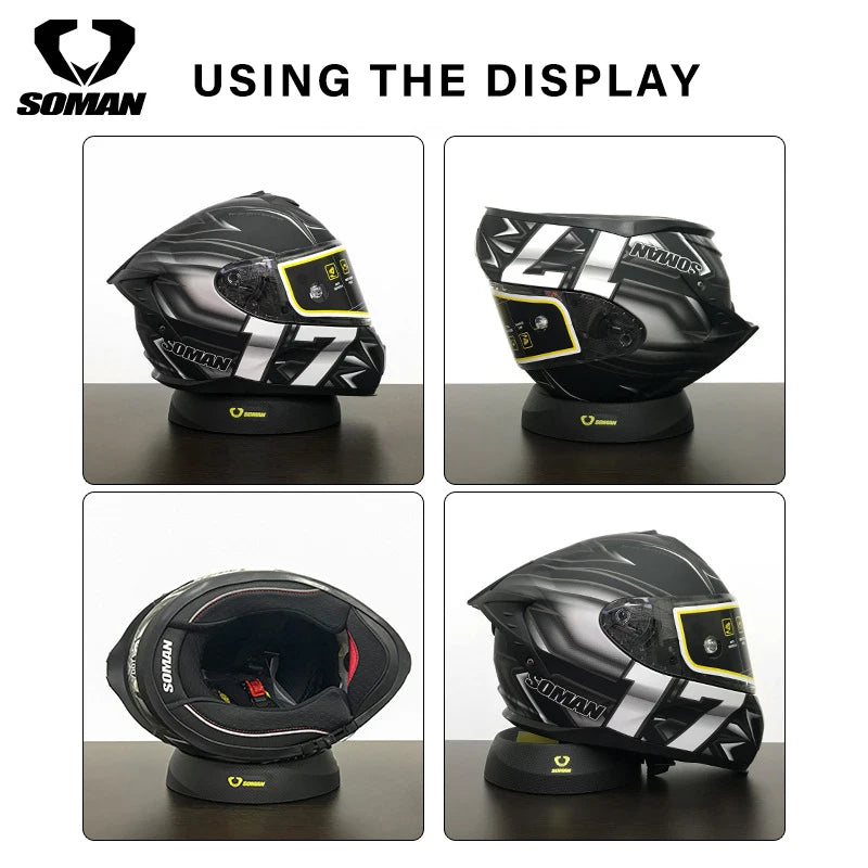 Motorcycle Helmet Stands Round Helmet Donut Ring Service Pad Portable for Clean Visor Remove Pads and Installing Equipments