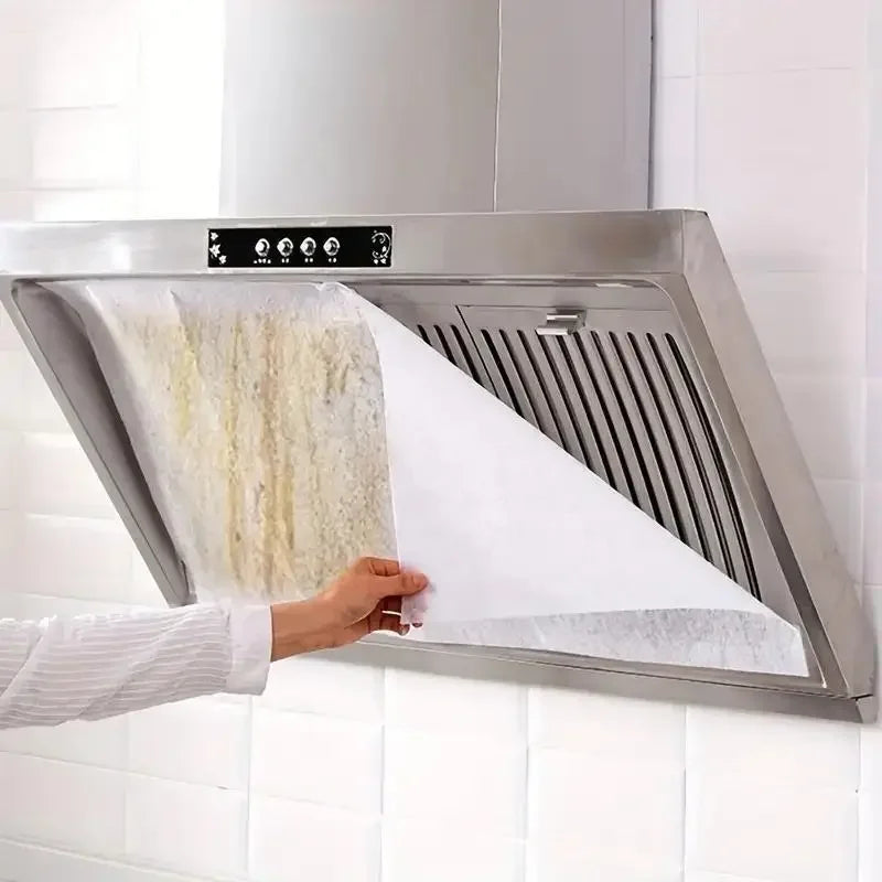 Heavy-Duty Range Hood Filters - Oil-Absorbing Mesh Covers for Kitchen Ventilation, Easy Install