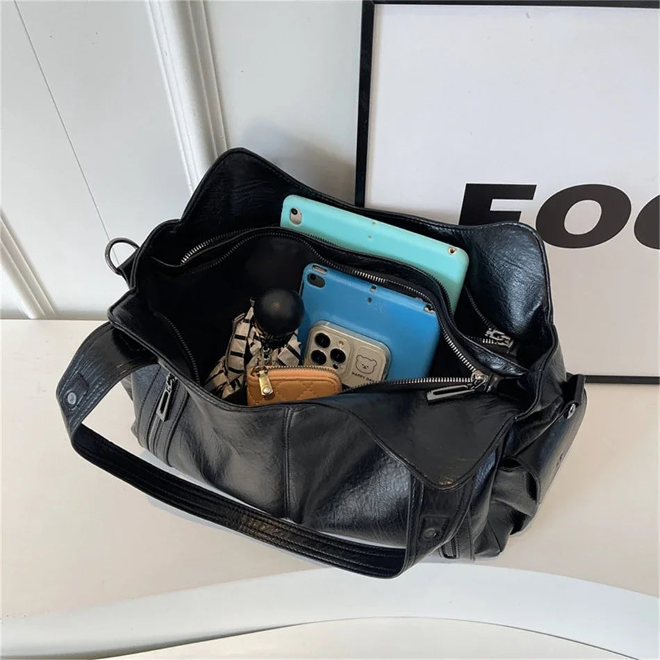 Winter Female Handbag Large Capacity Shoulder Bags Big Tote Bag Ladies Soft Leather Hobos Messenger Bags Women Shopper Bag Sac