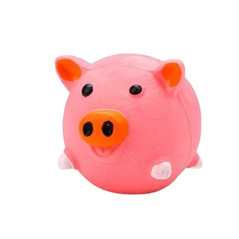 Animals Design Durable Dog Chew Toys Pigs, cows, chickens, Tough Squeaky Dog Grinding Teeth Toys,Pet latex to clean teeth toys