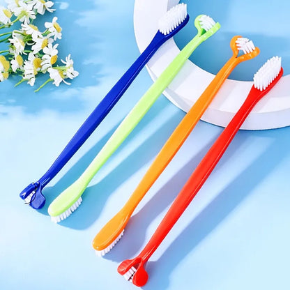 Dog Toothbrush Double-head Dogs Toothbrushes Oral Care Dog Teeth Cleaning Small Pet Mouth Cleaning Cat Toothbrush Pet Products