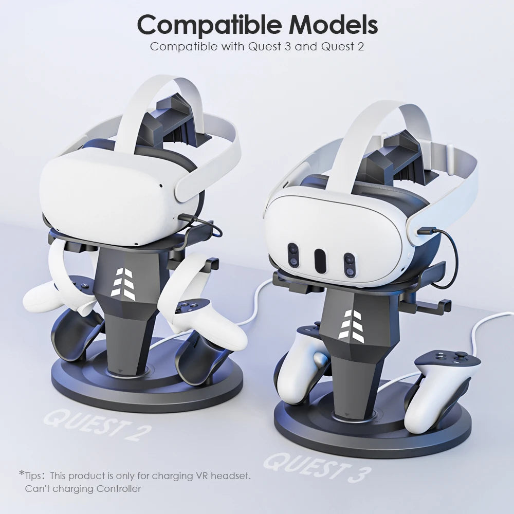 VR Glasses Charging Station Storable Gamepad VR Device Accessories Desktop Display Stand For Quest2/Quest3