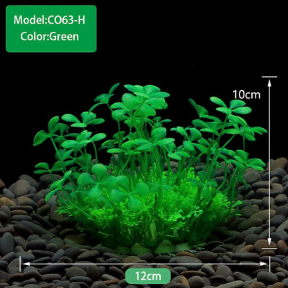 Artificial Underwater Plastic Plants Aquarium Fish Tank Aquatic Fake Shrub Green Weeds Water Grass Viewing Simulation Decoration