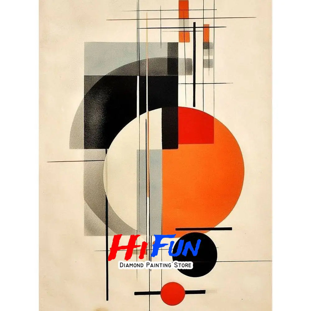 Diamond Painting Full Drill Western Abstraction Art Wassily Kandinsky Poster Rhinestones Mosaic Embroidery  Living Room Decor