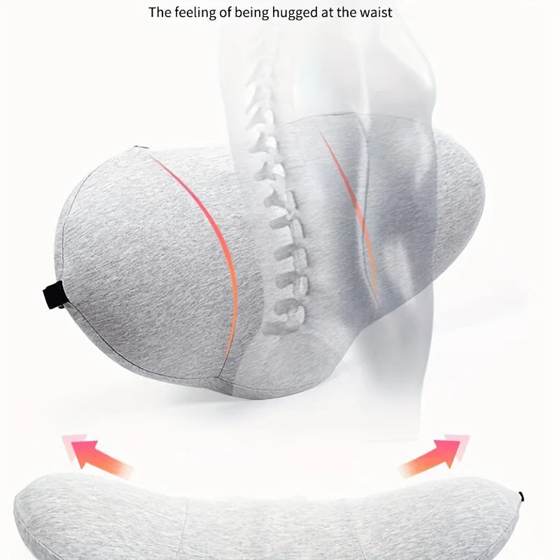 1pc Orthopedic Memory Foam Lumbar Pillow for Lower Back Relief and Support - Perfect for Side Sleepers