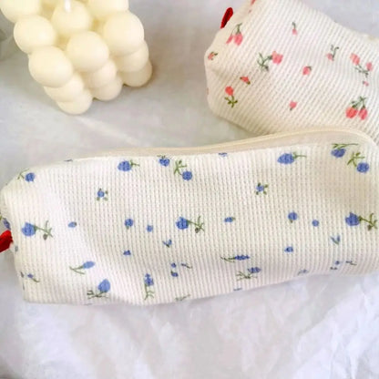 Office Supplies Simple Stationery Pen Box Makeup Bag Pen Holder Pencil Bag Small Flowers Storage Bags Pencil Cases