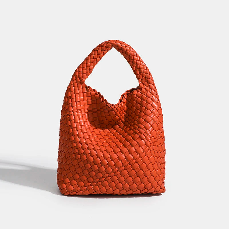 Designer bag Luxury 2025 woman bag Brand New Product PU Small size hand-woven bucket bag High quality Women's handbag