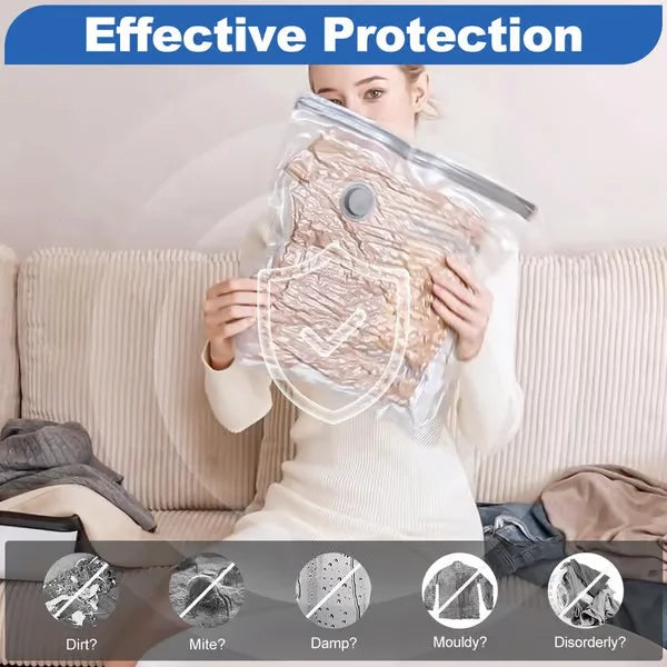 Vacuum Storage Bags 6-12Pc Space Saver Bag Travel Rechargable Air Pump Various Seal Bag Pump for Compress Clothe Blanket Luggage
