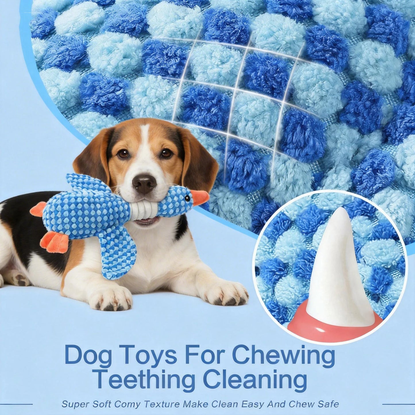 New Dog Toy Plush Blue Goose Pet Teddy Puppy Large Dogs Toys Duck Tough Bite Chew Plush Sound Toy Relieve Boredom Pet Supplies