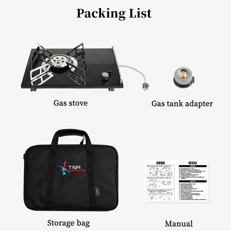 Outdoor Camping Gas Stove Portable Foldable BBQ Stove Camping Picnic Hiking Cooking Gas Furnace Burner Camping Equipment