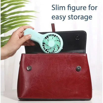 Portable Fan Mini Handheld Electric Fan Usb Rechargeable Handheld Small Pocket Fan  Air Cooler Desktop Office Travel Pocket Fan