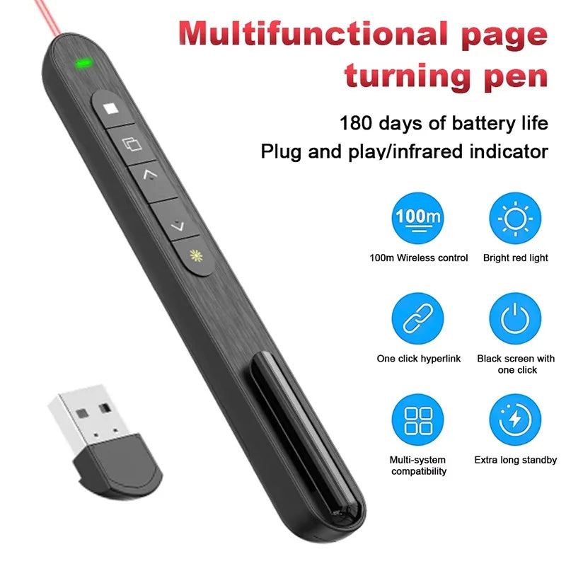 Whiteboard Remote Control Pen Projector Page Pen With PPT Remote Control Infrared Presenter Pen For Projector Powerpoint Slide