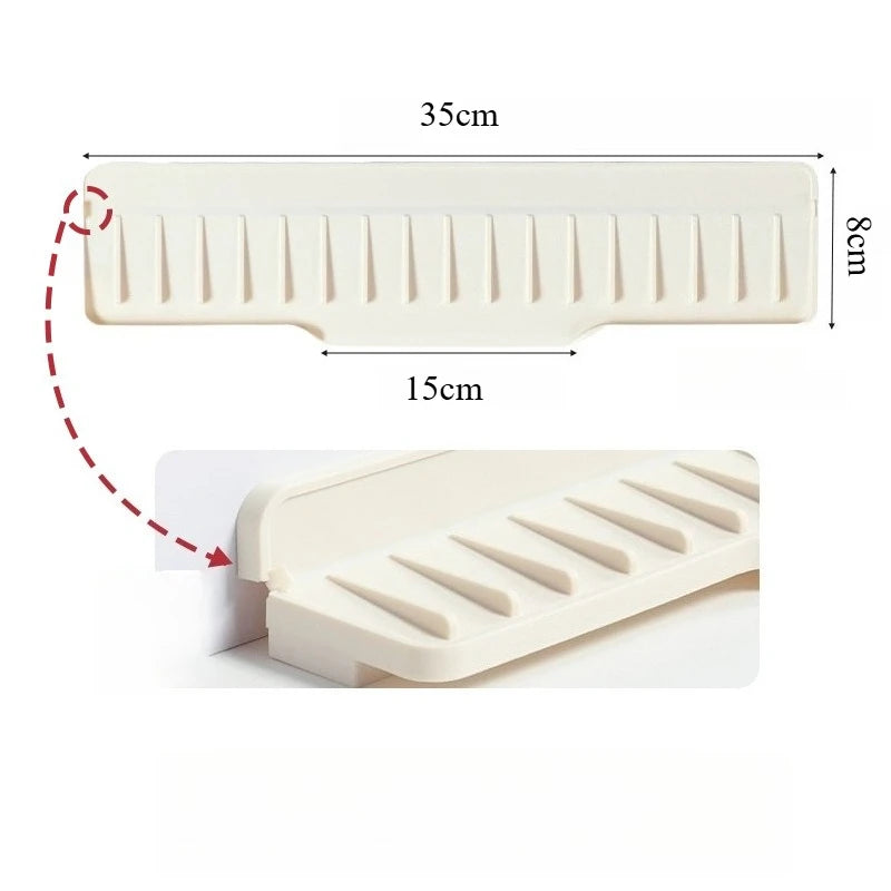 Silicone Sink Water Absorbent Tray Anti-slip Splash-proof Kitchen Sink Tea Cup Holder Kitchen Slope Sink Drain Pad Narrow Edge
