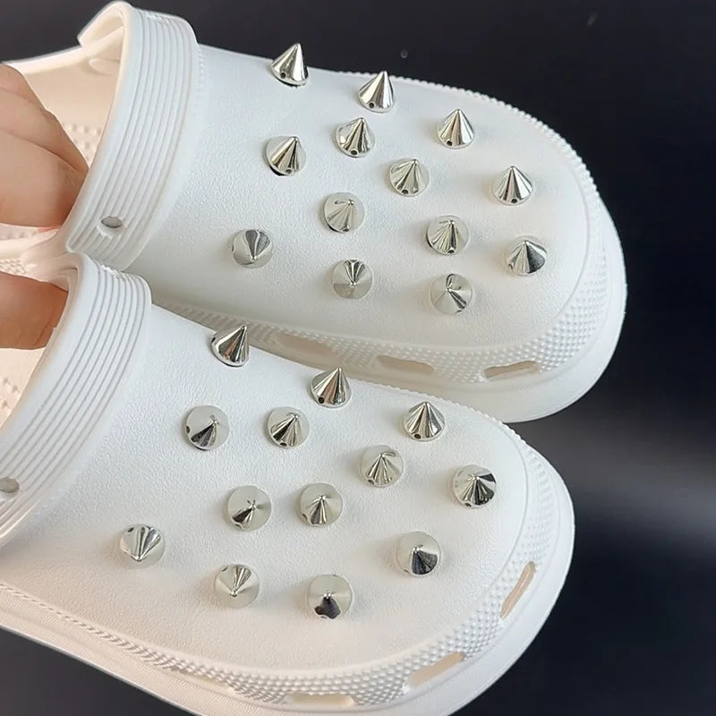 22PCS Shoe Charms Set Accessories Hole Shoe Buckle Punk Style Retro Collection DIY Summer Shoes Decorations
