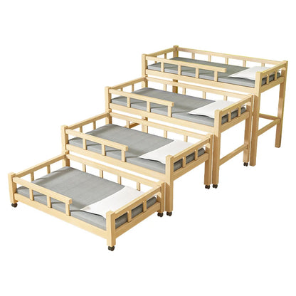 Upper And Lower Beds Push-pull Beds Log Economical Nap Beds Kindergarten Care Classes Pine Four-layer