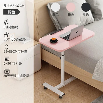 Simple notebook computer desk, computer desk on bed, mobile floor lift bedside table