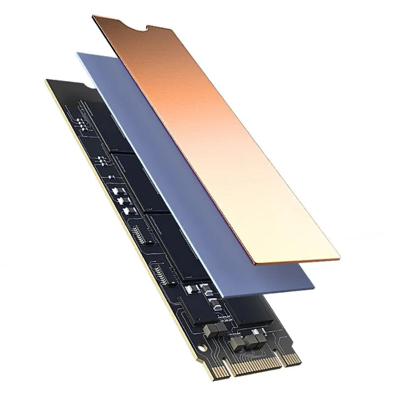 TEUCER M.2 Copper Heatsink NVMe 2280 SSD Copper Cooler Solid State Disk Radiator with Thermal Silicone Pad for Laptop Desktop