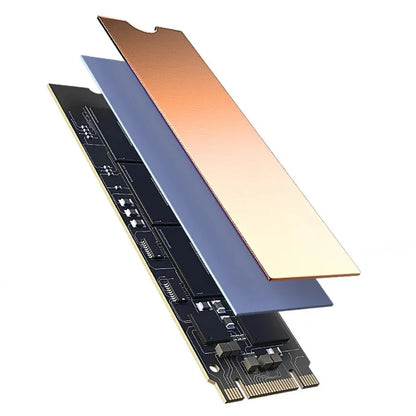TEUCER M.2 Copper Heatsink NVMe 2280 SSD Copper Cooler Solid State Disk Radiator with Thermal Silicone Pad for Laptop Desktop