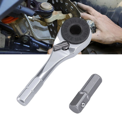Hex Ratchet Wrench 1/4 Inch Portable Reversible Ratchet Wrench for Car Motorcycle Bike Repair Ratchet Wrench Hex Ratchet Wrench