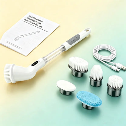 Household Cordless Multipurpose Spin Scrubber Kitchen Gadgets Hair Brushes Bathroom Broom Toilet Mops Electric Cleaning Brush