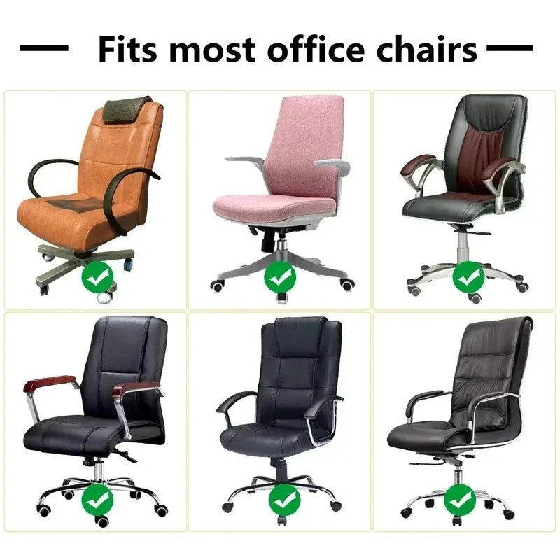 3Pcs/set Office with Armrest Gaming Chair Cover, Velvet Thickened Non-slip Waterproof, Removable Computer Chair Cover