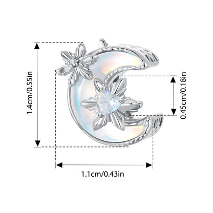 WOSTU 925 Sterling Silver Snowflake Charm Winter Snow Beads Purity Original Fit for Women Girls Necklace DIY Fine Jewelry Gift