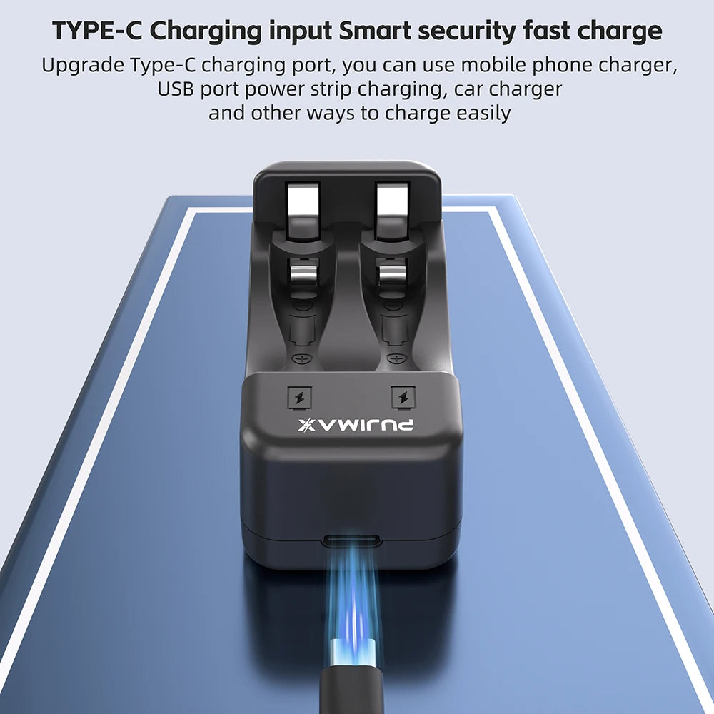 PUJIMAX 2/4/8-slot Battery Charger for 1.5V AAA/AA Li-on Rechargeable Battery Short Circuit Protection LED Display USB Charger