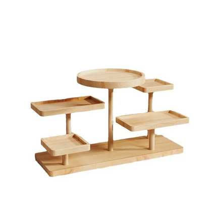 Wooden Standing Shelves Stacked Display Shelves Jewellery Eyeglasses File Organiser For Jewellery Succulents Home Decoration