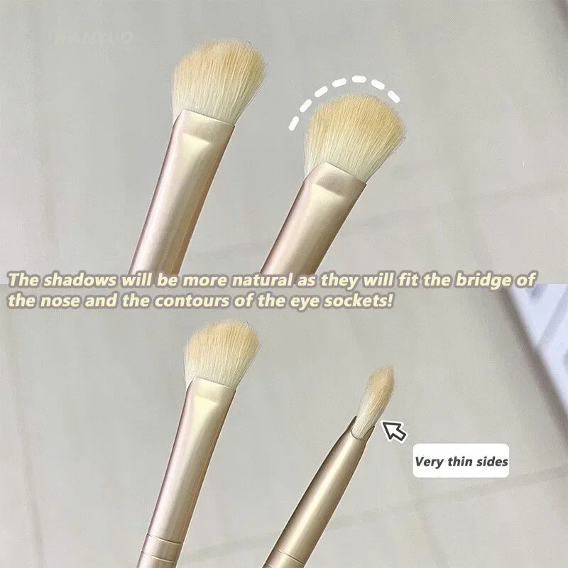 Highlight Powder Makeup Brushes Cosmetics Tools Beauty Angled Flat Head Nose Contouring Brush Multi-use Half Fan-shaped