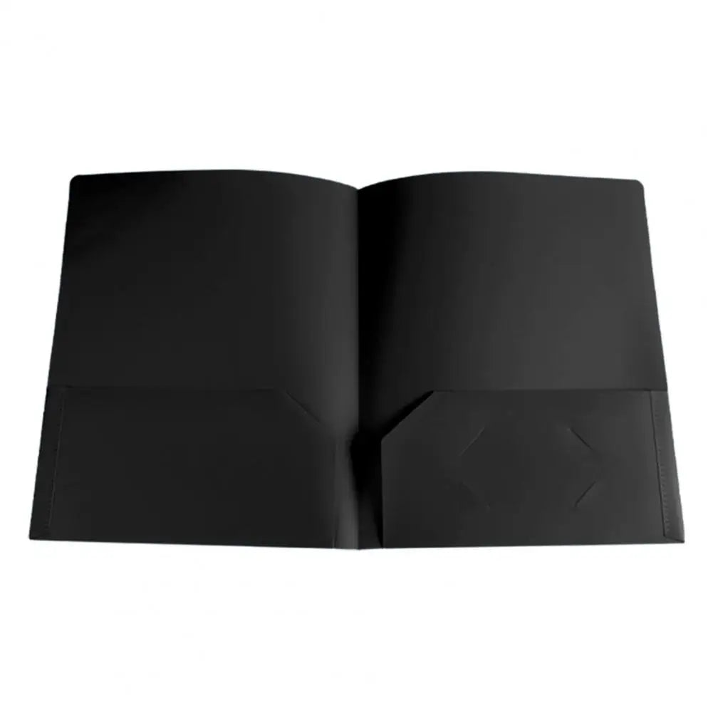 Plastic Folder with 2 Pockets Business File Organizers Card Slot Office Document Letter Size Paper Organizer Students Supplies