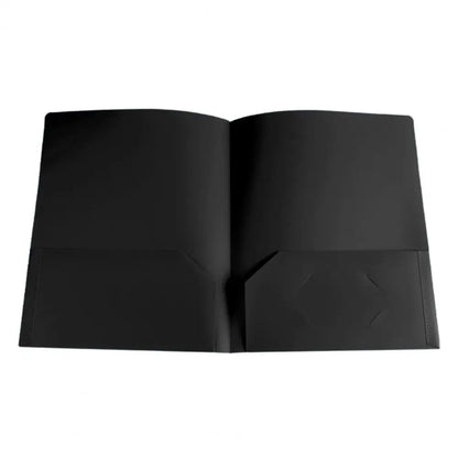 Plastic Folder with 2 Pockets Business File Organizers Card Slot Office Document Letter Size Paper Organizer Students Supplies