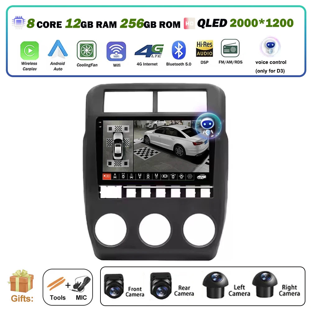 Car Radio Multimedia Video Player GPS Navigation QLED Touch Screen For Lada Niva 2021 - 2023 Android 16 Auto Wireless Carplay