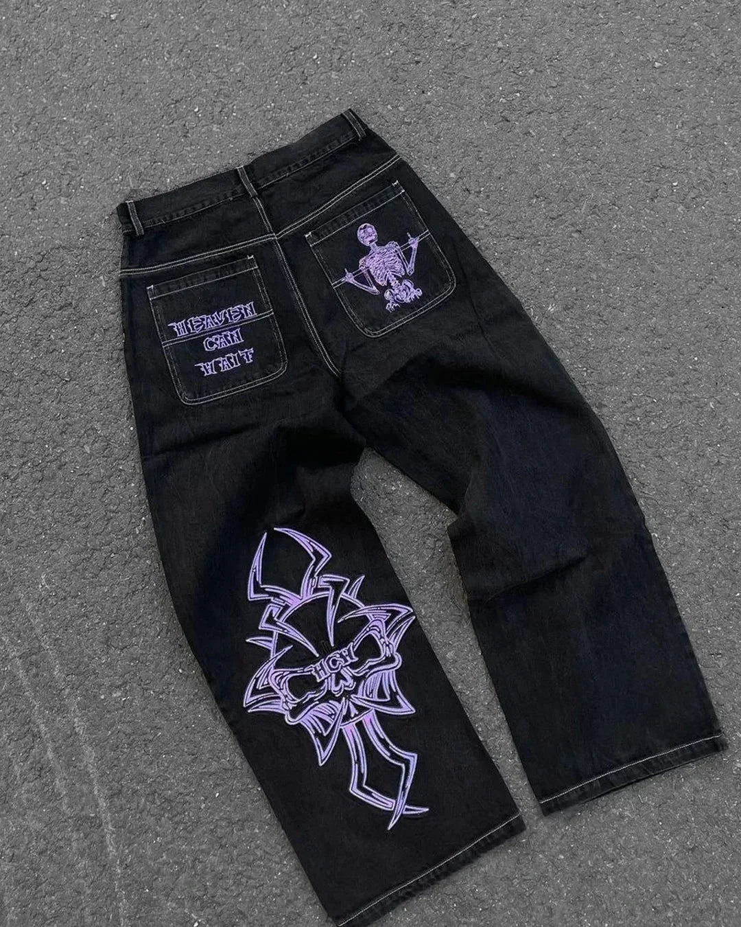 American Fashion Trend Joker Best Sell Special Spot Jeans Women Street Y2K New Punk Oversized Wide-leg Pants Unisex Casual Jeans