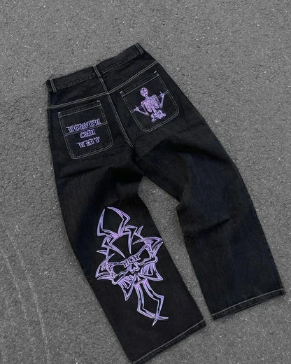 American Fashion Trend Joker Best Sell Special Spot Jeans Women Street Y2K New Punk Oversized Wide-leg Pants Unisex Casual Jeans