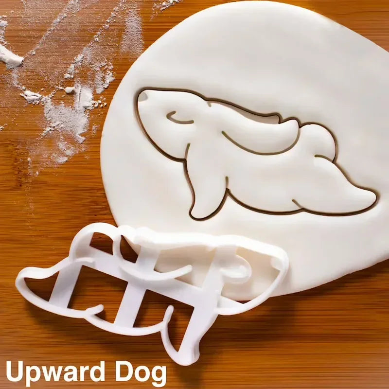 Easter Cookie Cutters Cute Yoga Rabbit Egg Plastic Cookie Embossed Molds DIY Baking Cakes Decorations Tools Kitchen Accessories