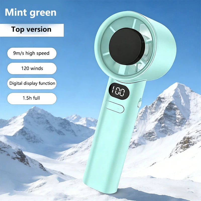 Lenovo 6000mah Handheld Cool Fan LED Digital Display Electric Hand Fans Ice Compress High-Speed Cool USB Rechargeable2026