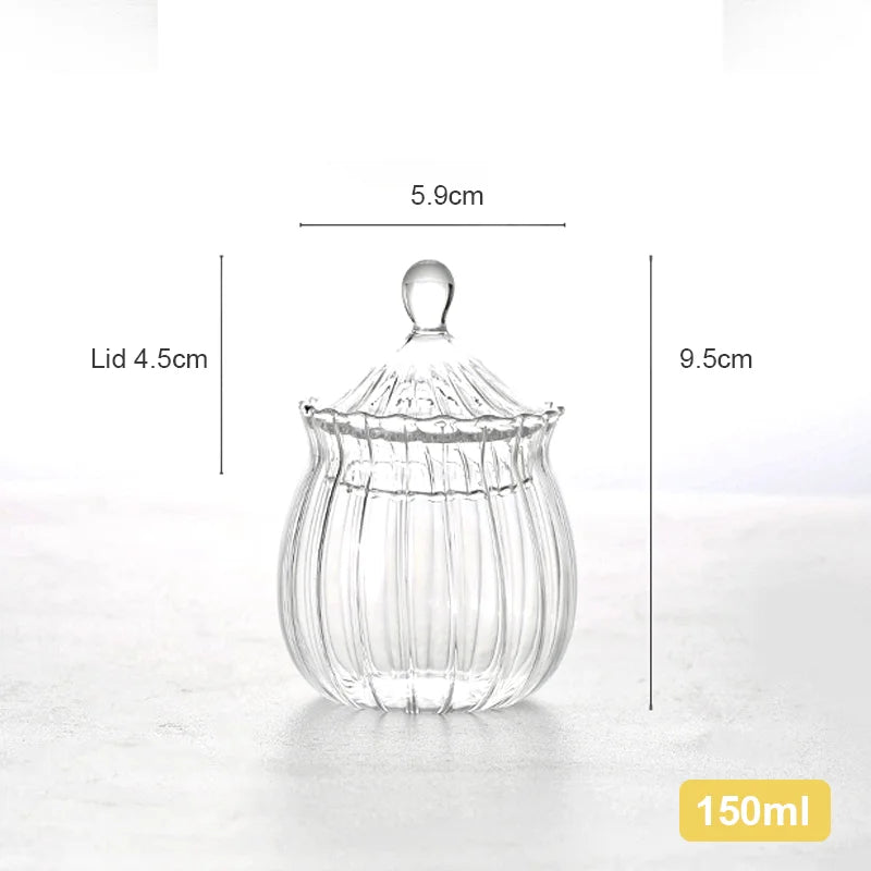 Glass Storage Bottle 400/150ml Home kitchen Seasoning Storage Tank Transparent Moisture-proof Food Storage Tank Kitchen Supplies