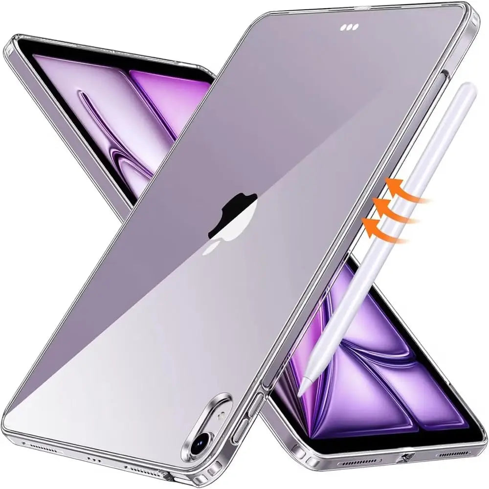 Silicon Case For iPad Air 11 13 2024 Clear Transparent Case Soft TPU Back Cover Tablet Case For iPad A2902 A2899 A2900 A2898