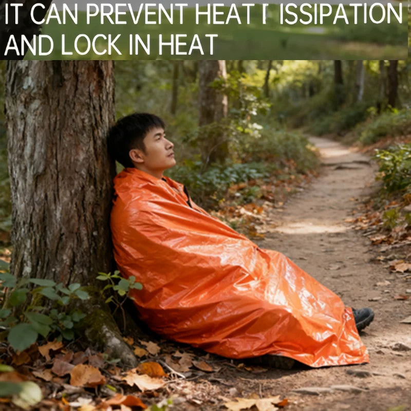 Waterproof Lightweight Thermal Emergency Sleeping Bag Bivy Sack Survival Blanket Bag CampingHiking, Outdoor Activities Equipment