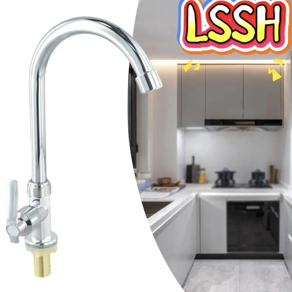 LSSH Sink Cold Taps Faucet Kitchen Sink Faucet Single Lever Hole Tap Cold Water Kitchen Faucet Single Cold Sink Vertical Faucet