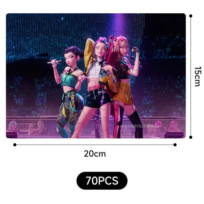 70/300PCS Wooden Jigsaw Puzzle Cool Cyberpunk Anime Family Interactive Game Collectible Gift for Adults Kids Teens Home Decor
